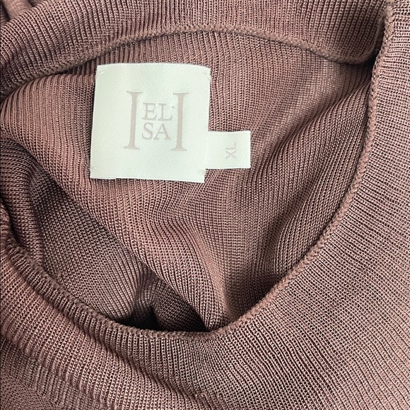 HELSA Zia Long Sleeve Knit Mockneck Brown Maxi Dress Size XL - Picture 9 of 9